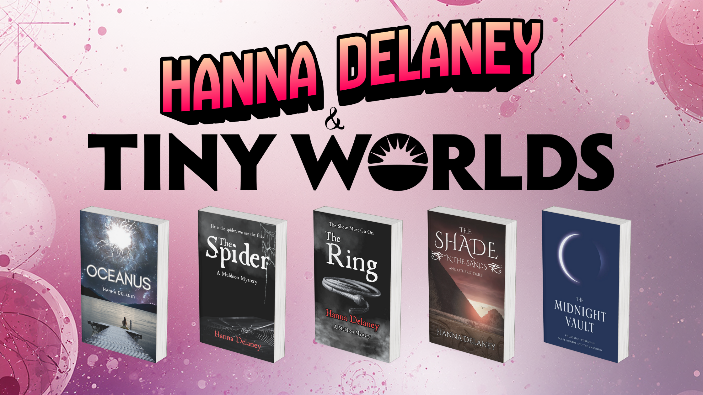 Hanna Delaney's books are now available at Tiny Worlds Publishing. Hanna Delaney is the author of several books including The Spider, a Gothic Horror Mystery Novel set in Victorian Liverpool, as well as Oceanus which is a science fiction novel inspired by Shakespeare's The Tempest.
