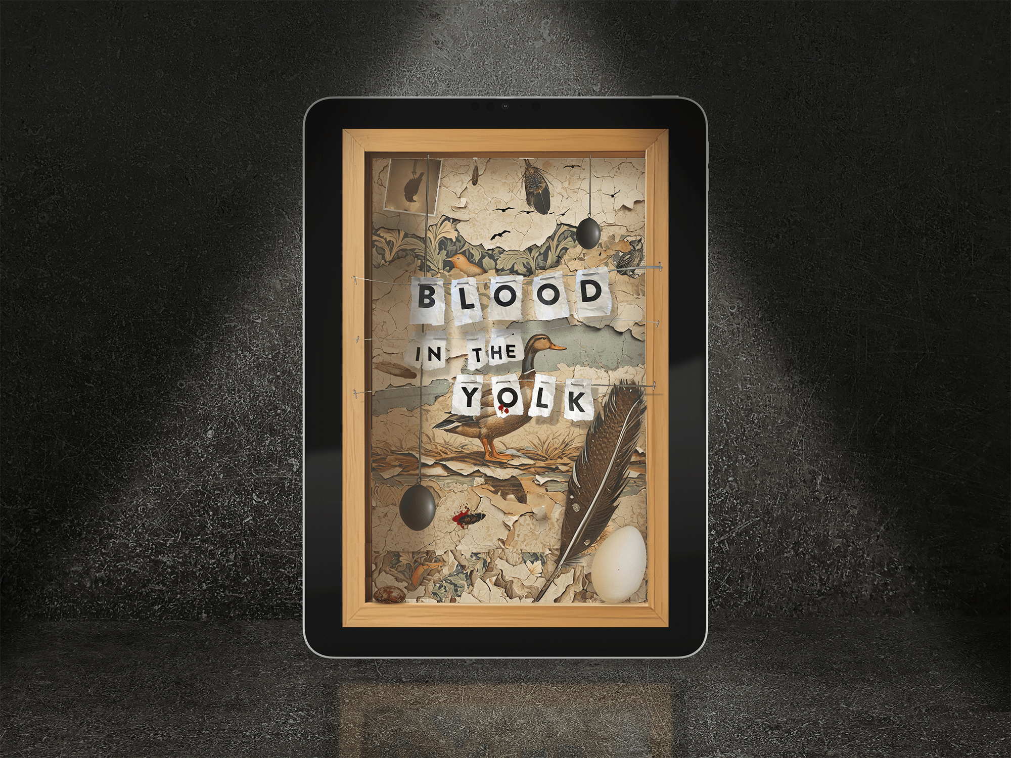 Blood In The Yolk ebook cover, avian horror anthology from Tiny Worlds Publishing